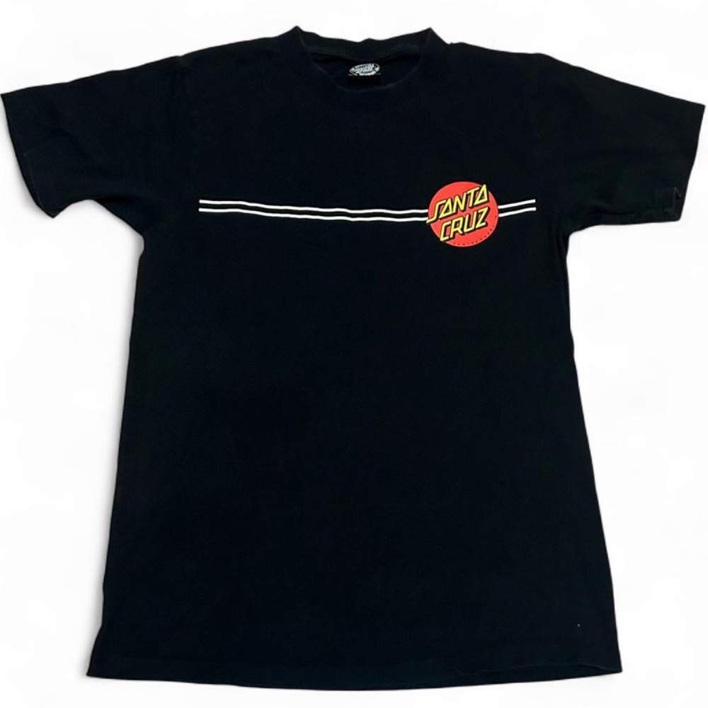 Santa Cruz Skateboards Black Tee with Red Logo size M